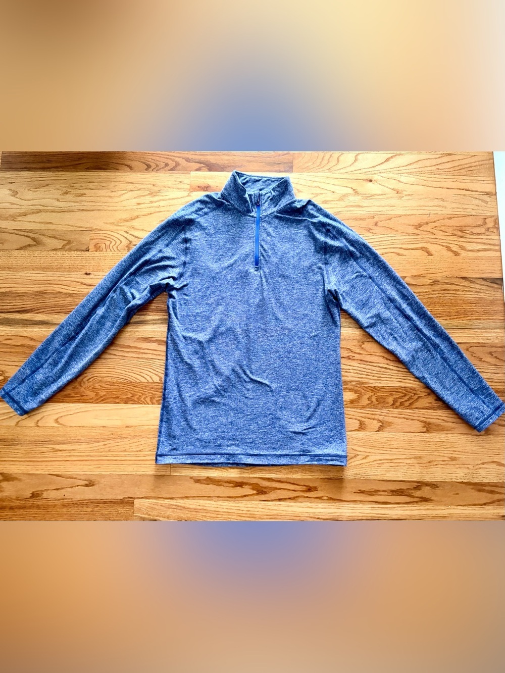 lululemon athletica Men's Surge Heathered Light Blue Quarter-Zip Pullover